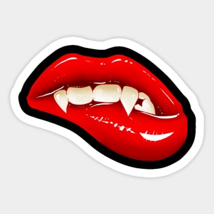 Red Vampire lips Sticker